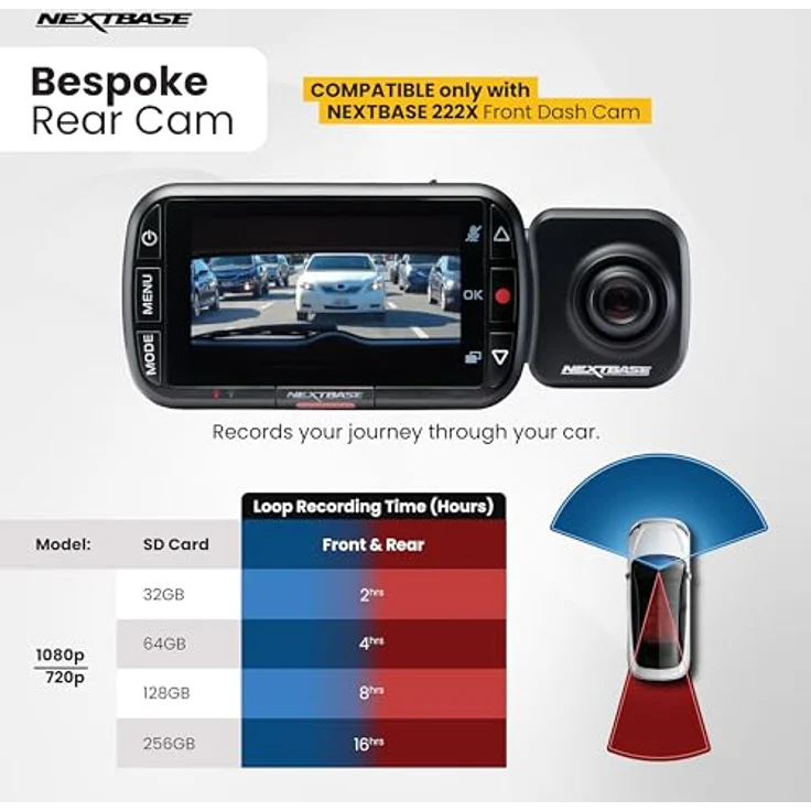 Nextbase 256GB U3 Micro-SD-Industrie-Standard-Karte inkl. Adapter - Ultra-High-Speed-Speicherkarte - für Nextbase Dashcams 522GW und 622GW - Dashcam Zubehör – Bild 4