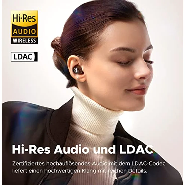 SoundPEATS Engine4 Bluetooth Kopfhörer mit Hi-Res Audio und LDAC, Dual-Dynamic-Treibern für Stereo-Sound Kabellose Ohrhörer, Bluetooth 5.3 und Dual-Device-Verbindung, 43 Stunden, App-Steuerung – Bild 2