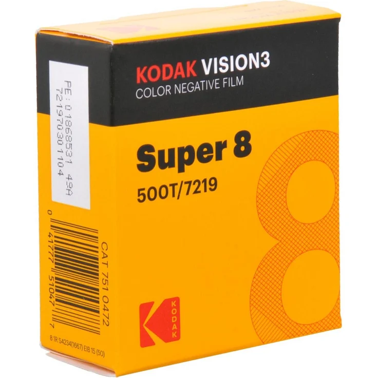 Kodak Vision3 Super8 500T/7219, Farbnegativfilm mit ISO 320 und 15 m Kassette