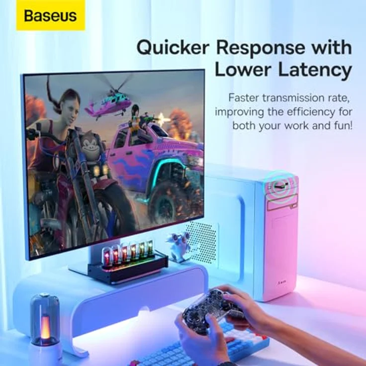 Baseus BA07 - Bluetooth 5.3 USB-Adapter für Computer, 5 Geräte, in Schwarz – Bild 2