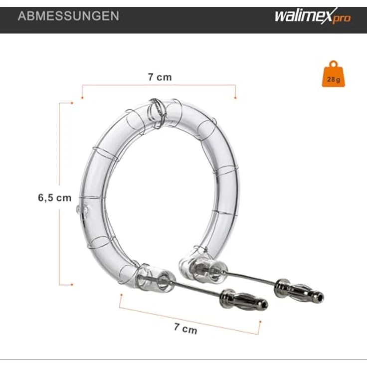 Walimex pro Ersatzblitzröhre für Campaigner 600 & Stager 600, 600Ws Leistung, einfach zu wechseln – Bild 3