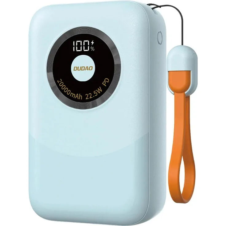 Dudao K21 Mini Powerbank 10000mAh, 22.5W mit USB-A / USB-C Anschlüssen, Blau