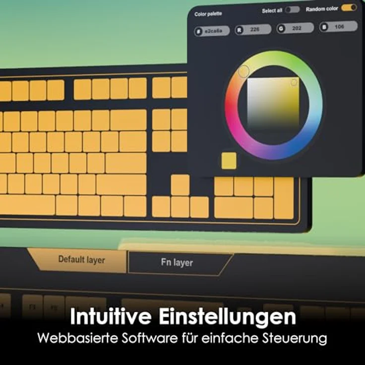 Ducky One X Mini Wireless Gaming Tastatur Weiß – 60% Tastatur, Induktive Switches, Tri-Mode-Konnektivität USB-C, 2.4GHz, Bluetooth, Rapid Trigger, Einstellbare Auslösung, RGB, ISO Tastatur deutsch – Bild 5