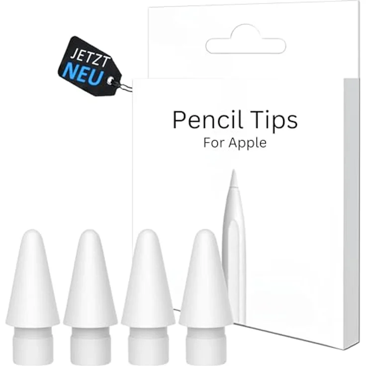 S&T Design Eingabestift Spitze für Apple Pencil 2. Generation und Apple Pencil 1. Generation (4PACK), Hochempfindlich, POM Ersatzspitzen für Apple iPad Pencil Nib Tips – Bild 1