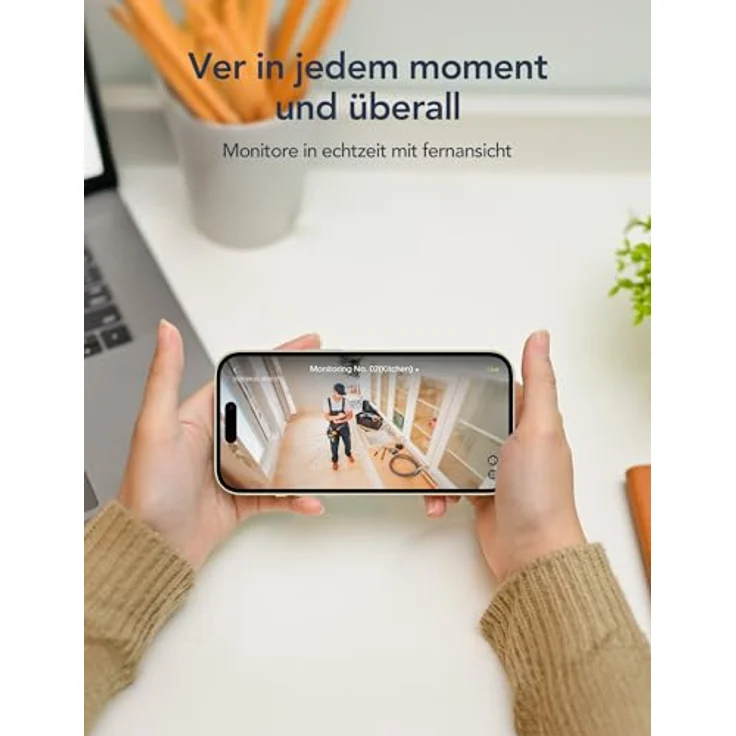 GNCC 2 Pack Überwachungskamera Innen, 1080P Full HD mit 10M Nachtsicht, 2.4G WLAN, Zwei-Wege-Audio und Bewegungs-/Tonerkennung – Bild 4