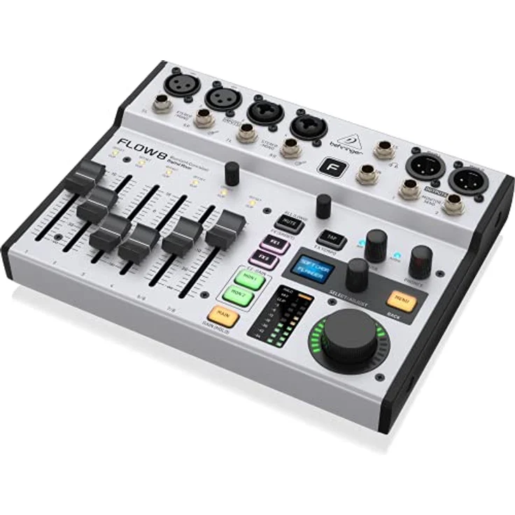 Behringer FLOW 8 - digital mixer mit Bluetooth-Fernsteuerung, 60-mm-Kanal-Fader, Midas-Vorverstärker, schwarz – Bild 4