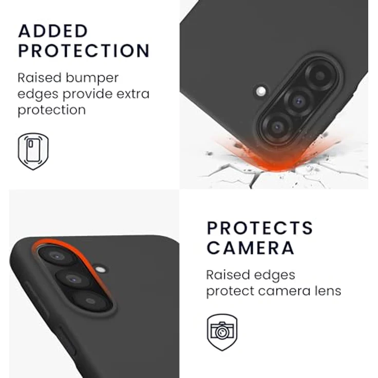 kwmobile Hülle für Samsung Galaxy A27 5G TPU Case - Flexible Schutzhülle mit kabellosem Laden, gummiertes Cover in Dunkelgrau – Bild 3