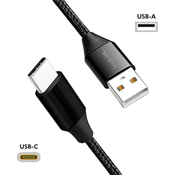 LogiLink - USB-Kabel - USB-C (M) bis USB (M) - USB 2.0 - 5 V - 3 A - 30 cm - Schwarz – Bild 3