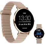 XCOAST SIONA 2 Wave Sand Flache Smartwatch - 40mm Durchmesser, 1,32" AMOLED, Wasserdicht, Puls, Blutdruck, Blutsauerstoff, 21 Sportmodi, 7 Tage Akku, iOS & Android