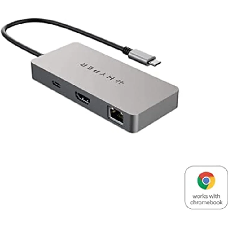 HyperDrive 5-Port USB-C Hub, Works with Chromebook Zertifiziert, HDMI 4K 60Hz Ausgang, Silber – Bild 4