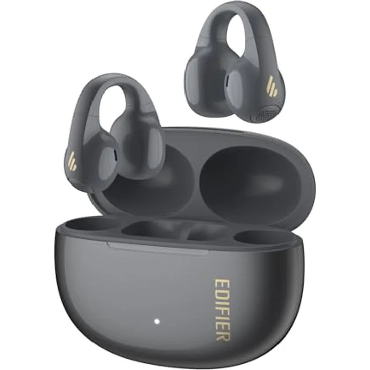 Edifier R1 Open-Ear True Wireless Earbuds, Bluetooth 5.4, AI Clear Calls, 28 Std. Akku, Schnellladung, Multipoint-Verbindung, IP56, Grau – Bild 1