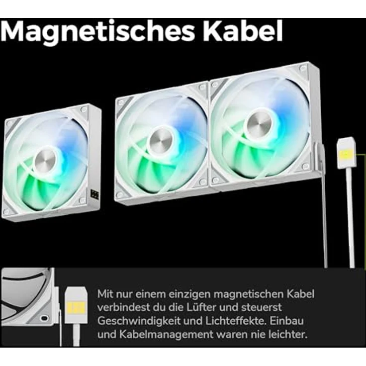 TRYX ROTA SL ARGB Lüfter - 120mm, weiß, FDB-Lager, 111,52 m³/h, 28,87 dB(A) – Bild 5