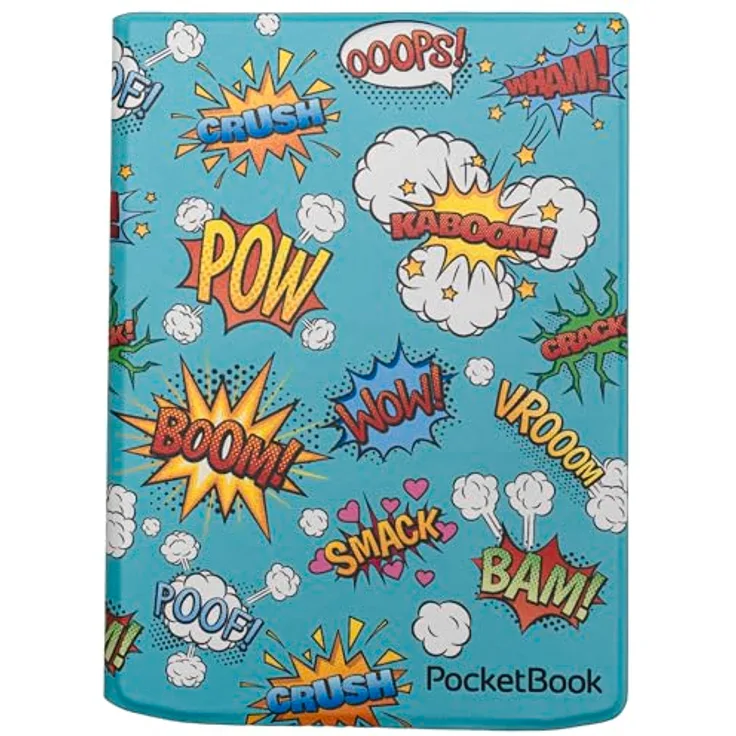 PocketBook Flip Cover - Comic Print 7.8", Schützendes Tablet-Taschen-Cover mit schlankem Design, passend für InkPad 4, InkPad Color 2 & InkPad Color 3
