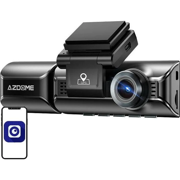 AZDome M550Pro, Dashcam mit 4K Video, GPS, Nachtsicht, G-Sensor, WLAN, Schwarz