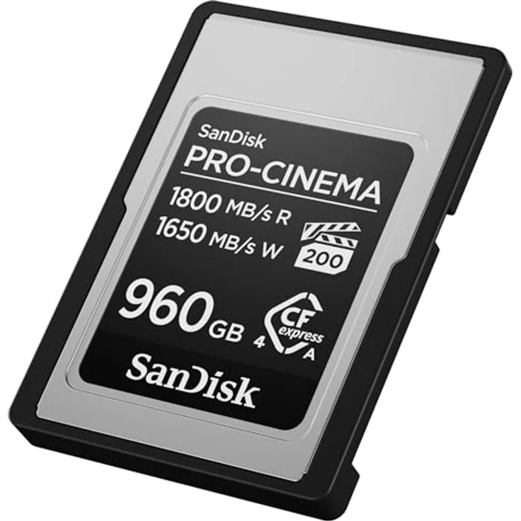SanDisk PRO-Cinema CFexpress Type-A-Speicherkarte 960 GB, Lesegeschwindigkeiten bis zu 1.800 MB/s, Schreibgeschwindigkeiten bis zu 1.650 MB/s, 4K/6K/8K, VPG200, robust und staubgeschützt – Bild 3