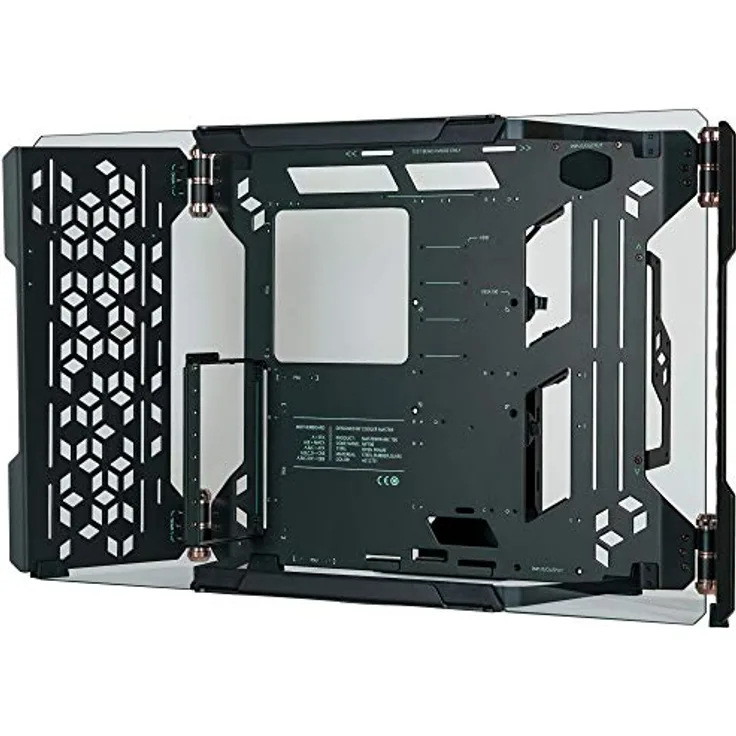 Cooler Master MasterFrame 700 Anpassbares Open-Air-Frame ATX Gehäuse, Panorama gehärtetes Glas, Premium Variable Reibungsscharniere, Eingebaute VESA-Halterung, Testbank-Modus (MCF-MF700-KGNN-S00)
