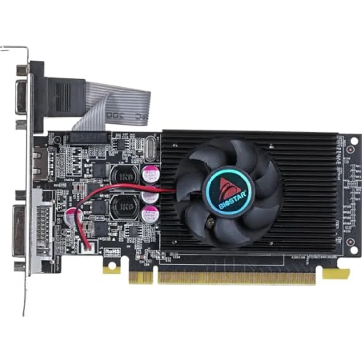 Biostar GeForce GT 610 Grafikkarte, Mini-HDMI, 2x DVI-I – Bild 2
