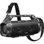 soundcore Anker Motion Boom Plus IP67 Lautsprecher für Draußen, 80W Stereo Sound, Individueller EQ & BassUp, USB-C, Bluetooth, Integrierte Powerbank, Wasserdicht, für Camping, Pool, Strand, Garten