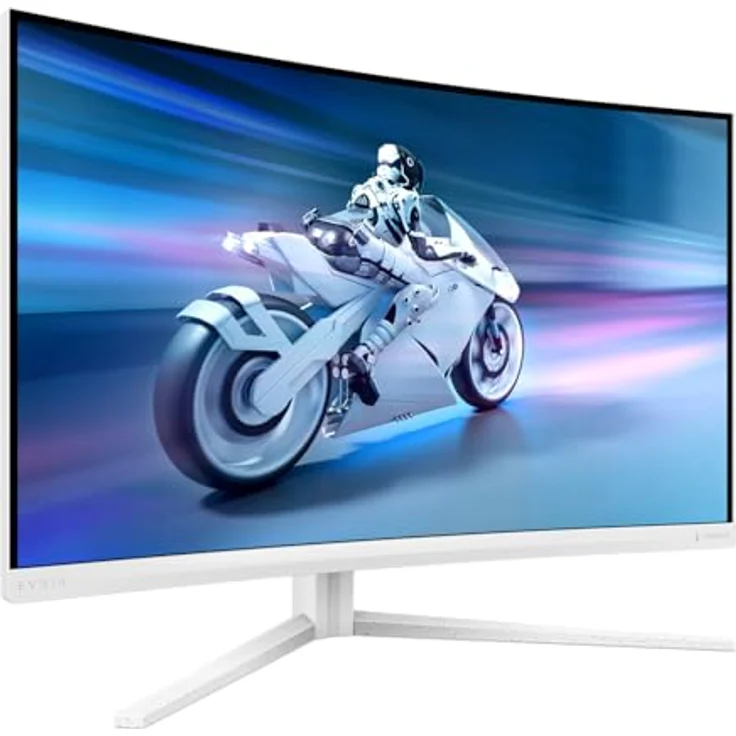 Philips Monitors Evnia 32M2C5501-32 Zoll QHD Curved Gaming Monitor, 180 Hz, 1 ms GtG, FreeSync Premium (2560x1440, 2X HDMI 2.0, 1x DisplayPort1.4) Weiss – Bild 1