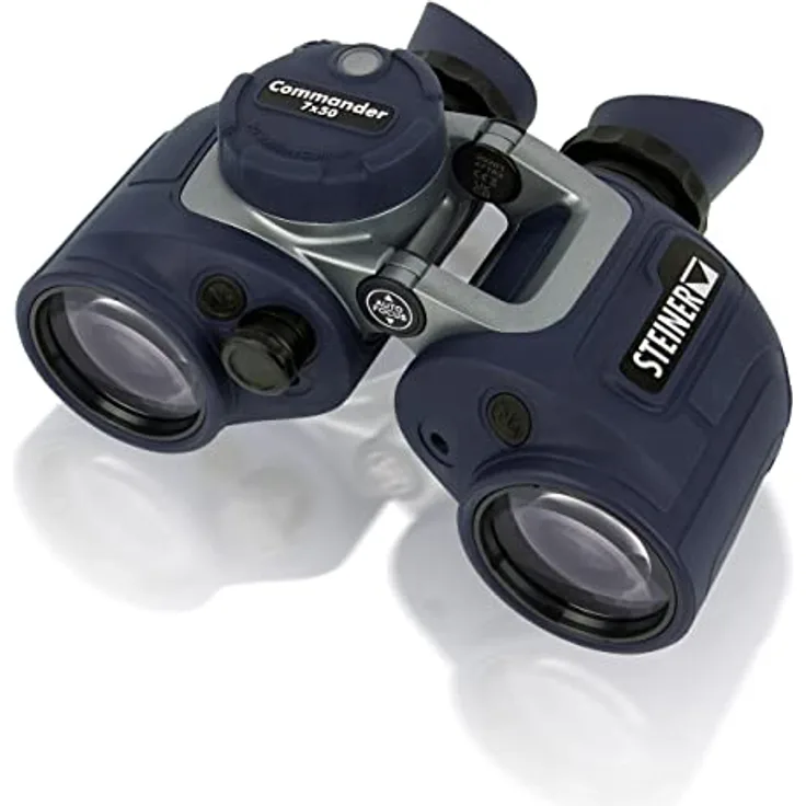 Steiner Marine-Fernglas Commander 7x50c - HD-stabilisierter Kompass, 10m wasserdicht, extrem robust, deutsche Marken-Qualität