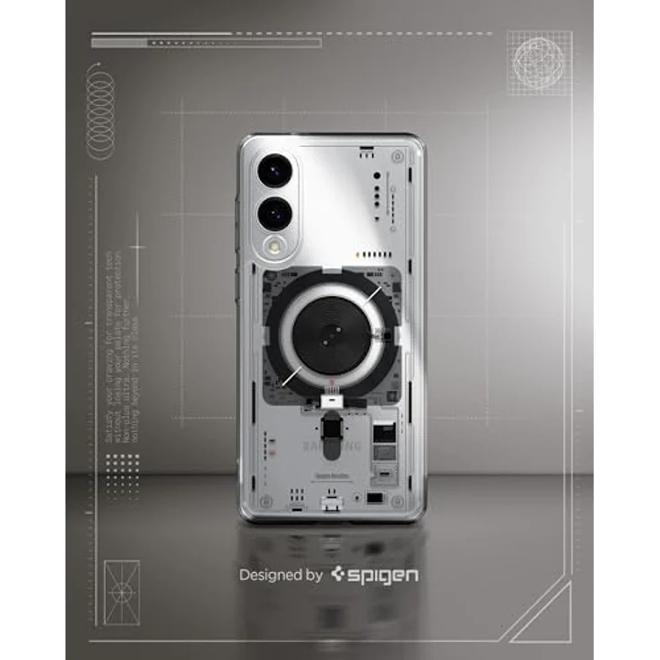 Spigen Ultra Hybrid MagFit Hülle für Samsung Galaxy S25 Edge, kompatibel mit MagSafe, integrierter Magnet, Schutzrand für Display und Kamera, Air Cushion Technologie – Bild 3