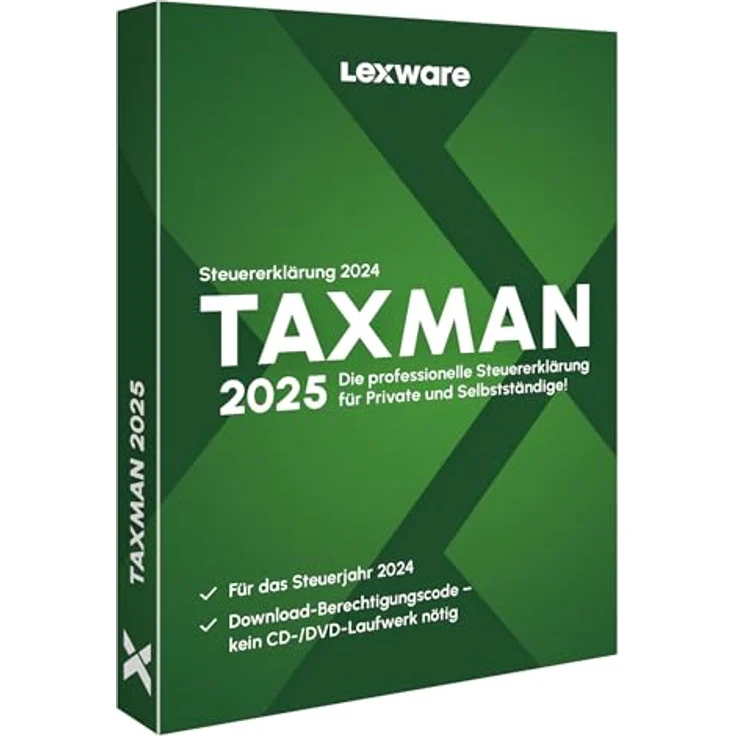 Lexware TAXMAN 2025 (für Steuerjahr 2024) Steuererklärungs-Software für Arbeitnehmer, Rentner u. Pensionäre, Familien, Studenten und im Ausland Beschäftigte – Bild 1