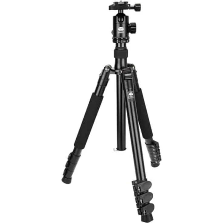 Sirui ET-2004-E-20 Easy Traveler Dreibeinstativ (mit E-20 Kopf, Aluminium, Höhe: 144 cm, Gewicht: 1,65 kg, Belastbarkeit: 12 kg, mit Tasche und Gurt) schwarz – Bild 2