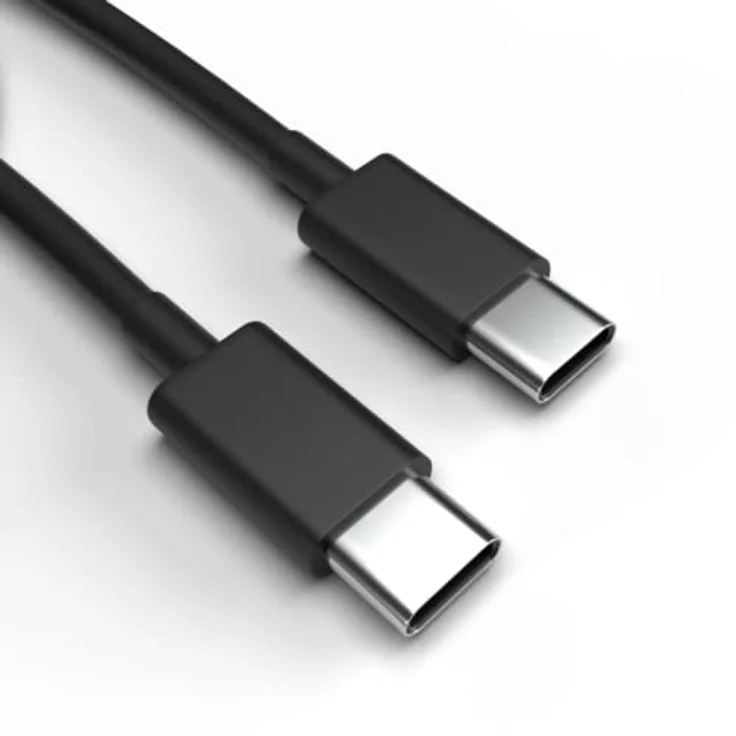 Justcom USB-C Ladekabel für Samsung Galaxy A12, 50 cm Schwarz, Schnellladekabel mit bis zu 2,1 A und 480 Mbit/s Datenübertragung – Bild 1