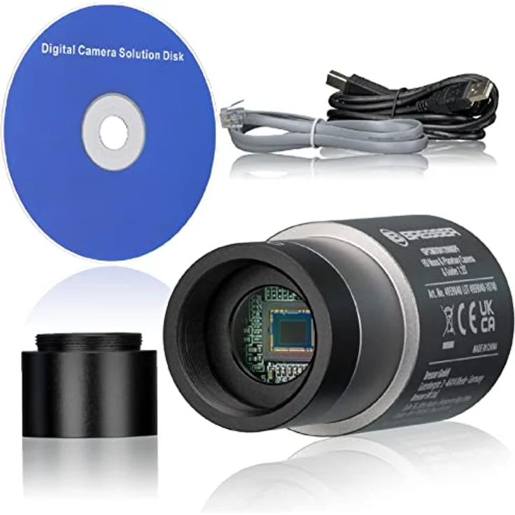 Bresser HD Mond & Planeten Kamera & Guider 1.25" - Astrofoto-Farbkamera & Autoguider für Teleskop Nachführung, Sony IMX225 Sensor – Bild 3