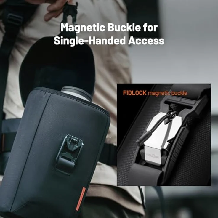 PGYTECH Linsentasche L, Aufbewahrungstasche für DSLR Kamera-Objektive mit magnetischer Schnalle, gepolstert, spritzwassergeschützt, kompatibel mit Sony/Canon/Nikon – Bild 2