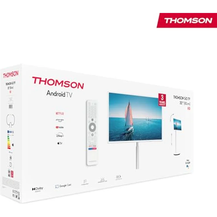Thomson Go TV 32" LED Smart TV, HD-Ready (1366x768), 50 Hz, Android, 2x HDMI, Energieklasse E, 32HA4M44 Go – Bild 9