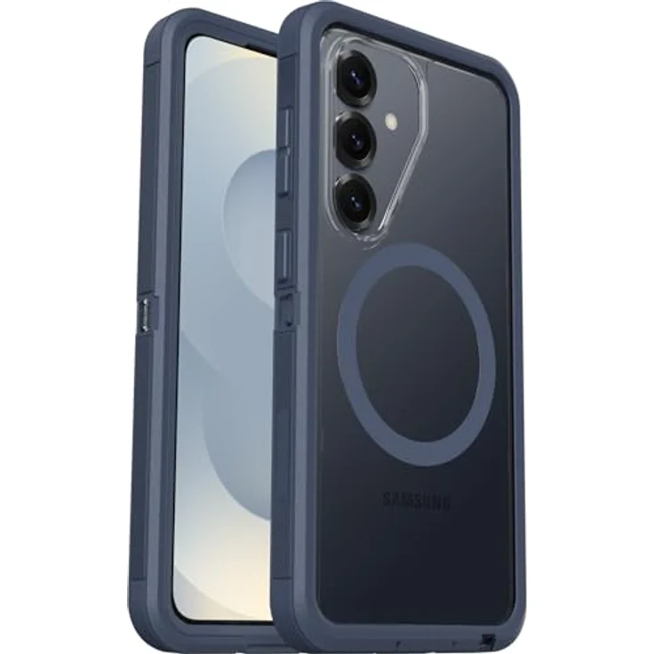 OtterBox Defender Series Pro XT Hülle mit Magneten für Samsung Galaxy S26, stoßfest, ultrarobust, 7X nach Militärstandard getestet, transparent/blau – Bild 2