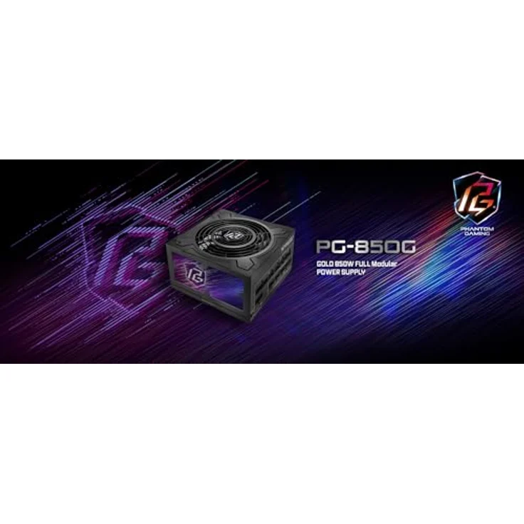 ASRock Netzteil ASROCK PG-850G, 850 W, 80 Plus Gold/A, modulares Design, PCI-E 5.1 x1, PCI-E (6+2 Pin) x3, SATA x9, schwarz – Bild 6