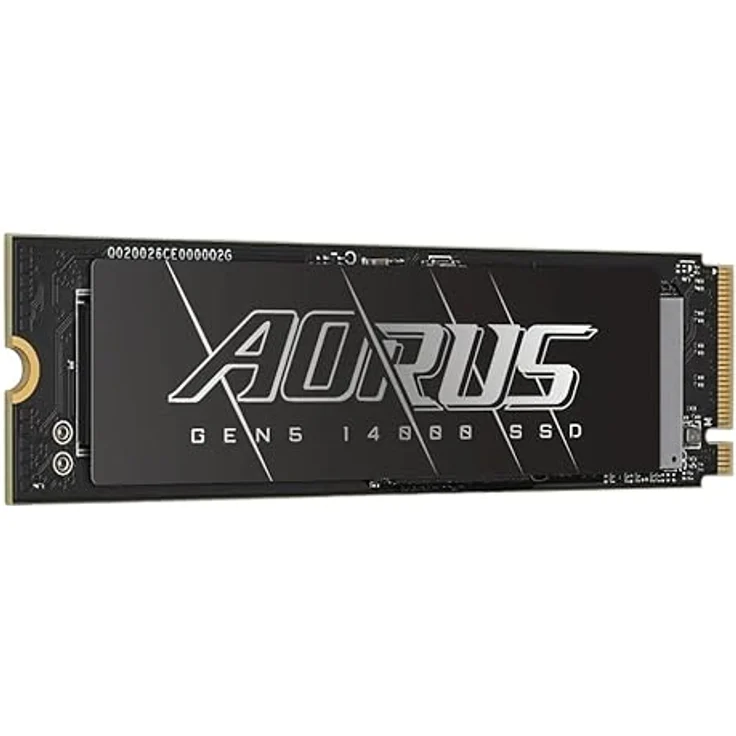 Gigabyte Aorus M.2 Solid State Drive Gen5 14000 (PCIe Gen 5.0 x4/NVMe 2.0), 1000 GB, 14.500 MB/s Lesegeschwindigkeit, 12.700 MB/s Schreibgeschwindigkeit – Bild 2