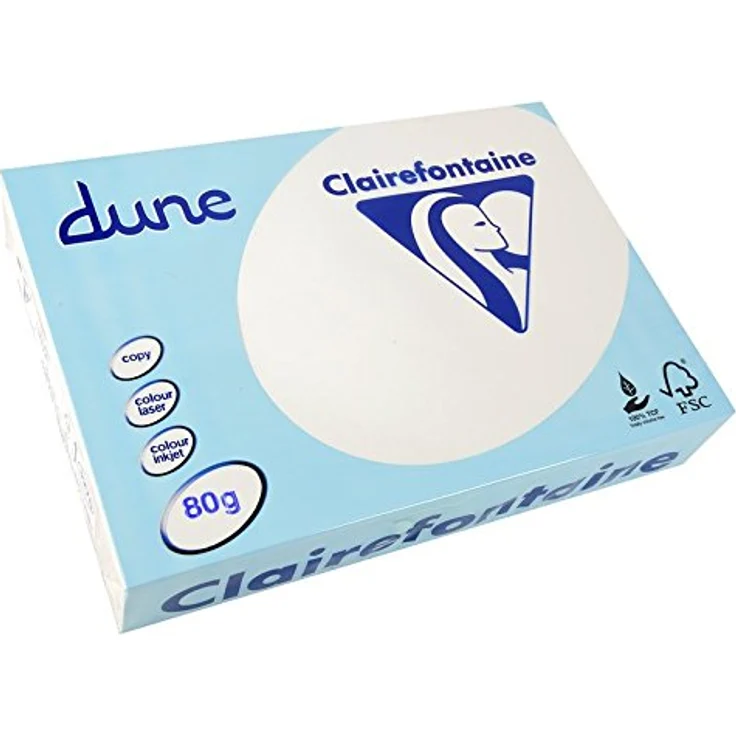 Clairefontaine Dune Kopierpapier, 500 Blatt A4, 80 g/m², FSC zertifiziert/TCF, weiß – Bild 1