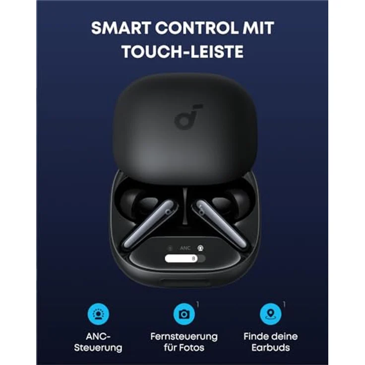 soundcore Liberty 4 Pro von Anker, Kabellose Noise Cancelling Kopfhörer in Schwarz, Earbuds mit 7 Sensoren, Adaptive ANC in Echtzeit, Hi-Fi Studio-Niveau, 2× schneller Laden, kristallklare Anrufe mit 6 Mikros + KI – Bild 2