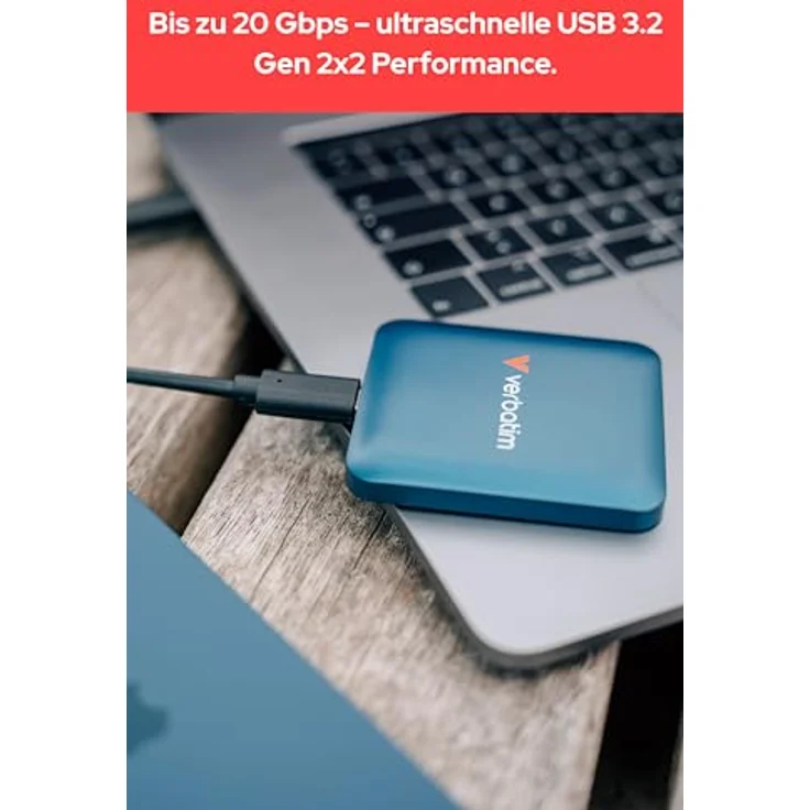 VERBATIM SnapBack SSD, externe magnetische Festplatte mit 512 GB, Mocha Metallic, 20 Gbps, MagSafe-kompatibel, Nero Backup-Software – Bild 7
