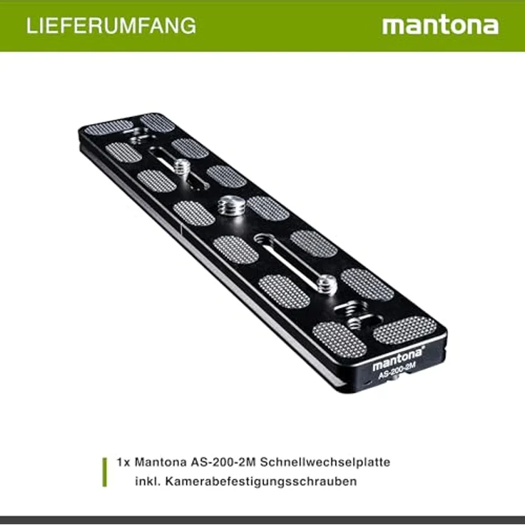 Mantona Schnellwechselplatte Arca Swiss, 200 mm schwarz – Bild 9