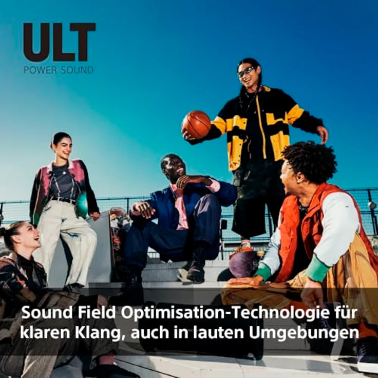 Sony ULT Field 7 - Kabelloser tragbarer Bluetooth-Lautsprecher mit ULT Power Sound, ultimativem Deep BASS, X Balanced Speaker, 30h Akku, IP67, wasserdicht, LED, Mikrofon, Gitarreneingang - Schwarz – Bild 5