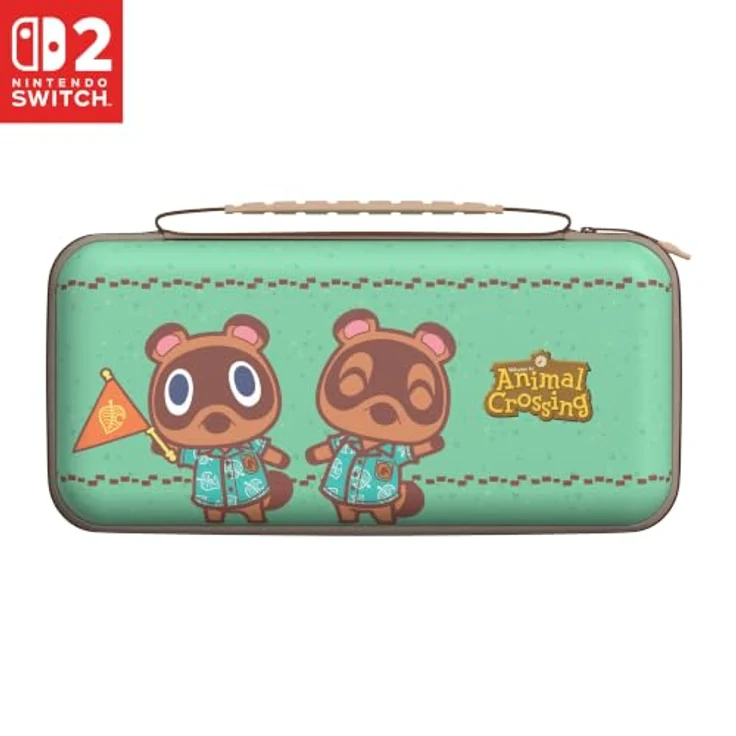Turtle Beach PlayTrek Travel Case Animal Crossing Timmy & Tommy, für Nintendo Switch 2, EVA-Molded Shell, PU Leder, mit Tragegriff und Spielkartenhalter – Bild 1
