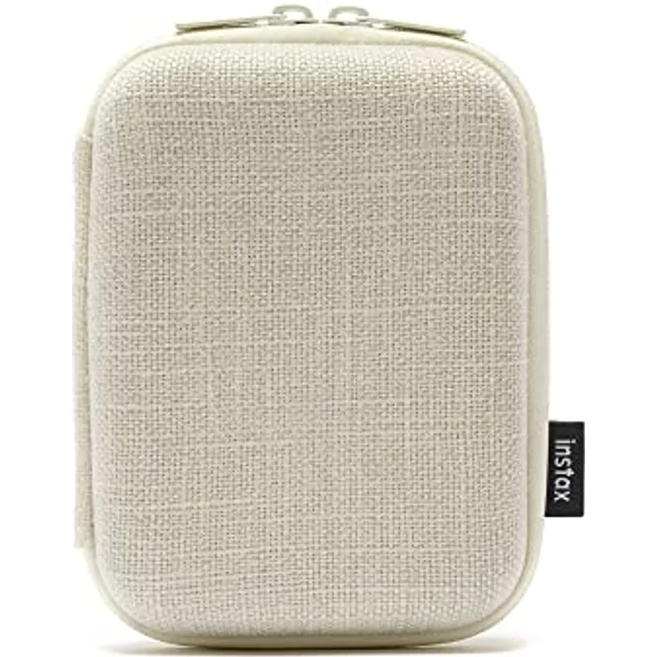 INSTAX Mini LINK Smartphone Printer case, Clay White - Hartschale mit Kreuzschraffur-Design, interne Netztasche, kompatibel mit instax Mini LINK Smartphone-Druckern