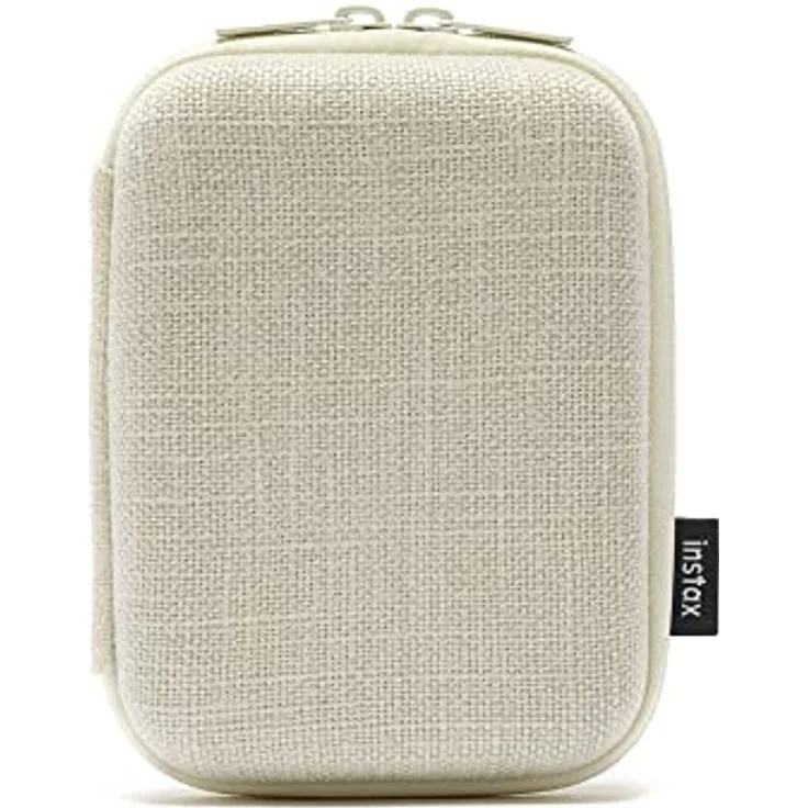 INSTAX Mini LINK Smartphone Printer case, Clay White - Hartschale mit Kreuzschraffur-Design, interne Netztasche, kompatibel mit instax Mini LINK Smartphone-Druckern – Bild 1