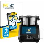 BROTECT 2 Stück Schutzfolie für SilverCrest Monsieur Cuisine Smart BLACK EDITION Displayschutz Folie Ultra-Klar