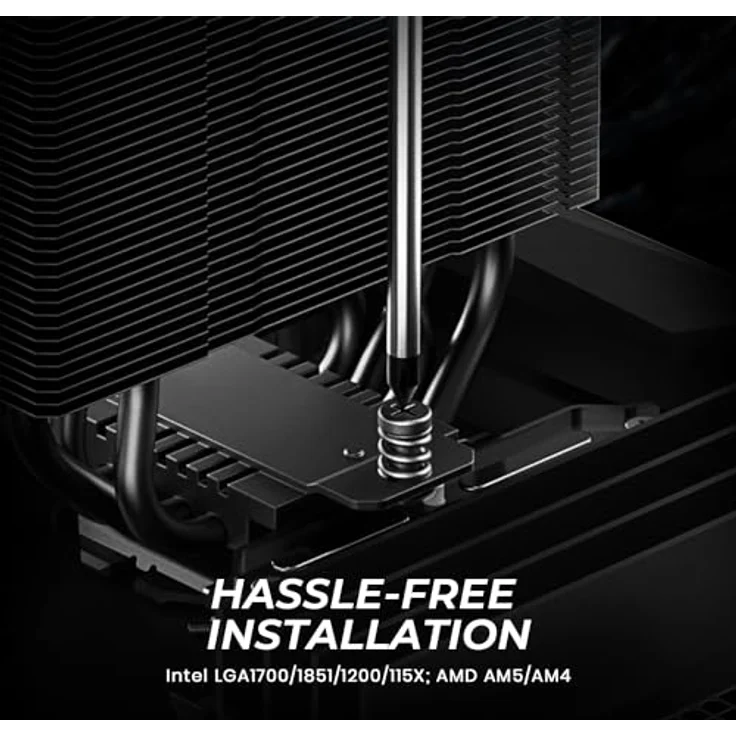 ID-Cooling SE-214-XT BLACK, CPU Luftkühler mit effizienter Kühltechnologie, schwarz – Bild 6