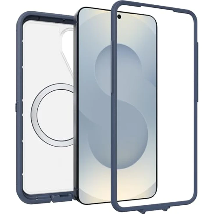 OtterBox Defender Series Pro XT Hülle mit Magneten für Samsung Galaxy S26, stoßfest, ultrarobust, 7X nach Militärstandard getestet, transparent/blau – Bild 5