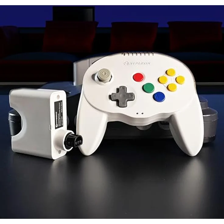 Hyperkin Admiral Premium Wireless Controller für Nintendo 64, kabellos, weiß, mit leistungsstarkem Analog-Joystick und wiederaufladbarem Akku – Bild 4