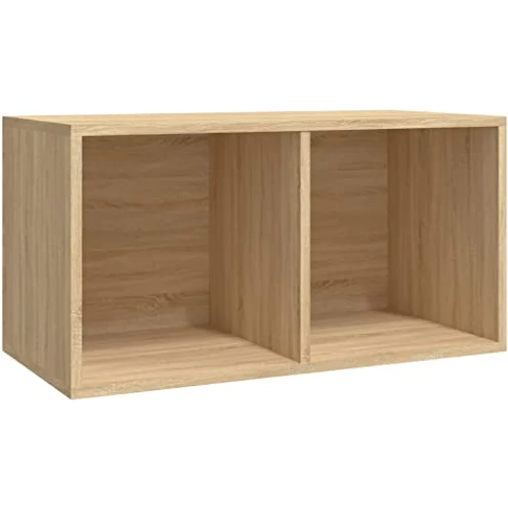 vidaXL Schallplatten-Aufbewahrungsbox Sonoma Eiche 71×34×36 cm – Bild 2