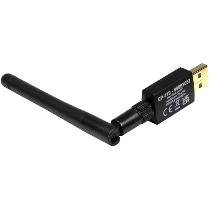 Inter-Tech Wi-Fi 5 USB Adapter Argus EP-119, Bluetooth 4.2, schnelle Verbindung mit bis zu 600Mbps, schwarz – Bild 2