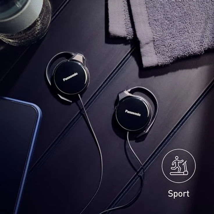 Panasonic RP-HS46-K Clip In-Ear-Kopfhörer (besonders flach, leicht und angenehm zu tragen) schwarz – Bild 4