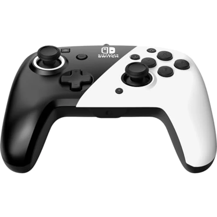 PDP Controller Faceoff Deluxe+Audio, Schwarz-Weiß (Switch) – Bild 2